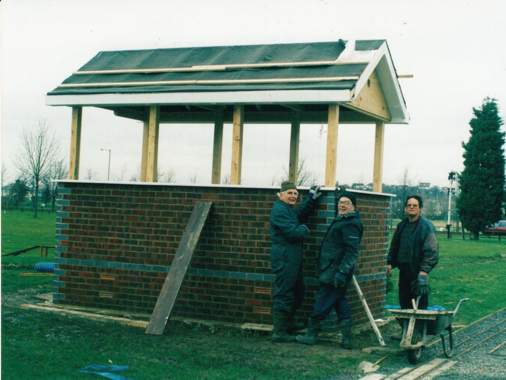 The building of the signal box cira June 2001